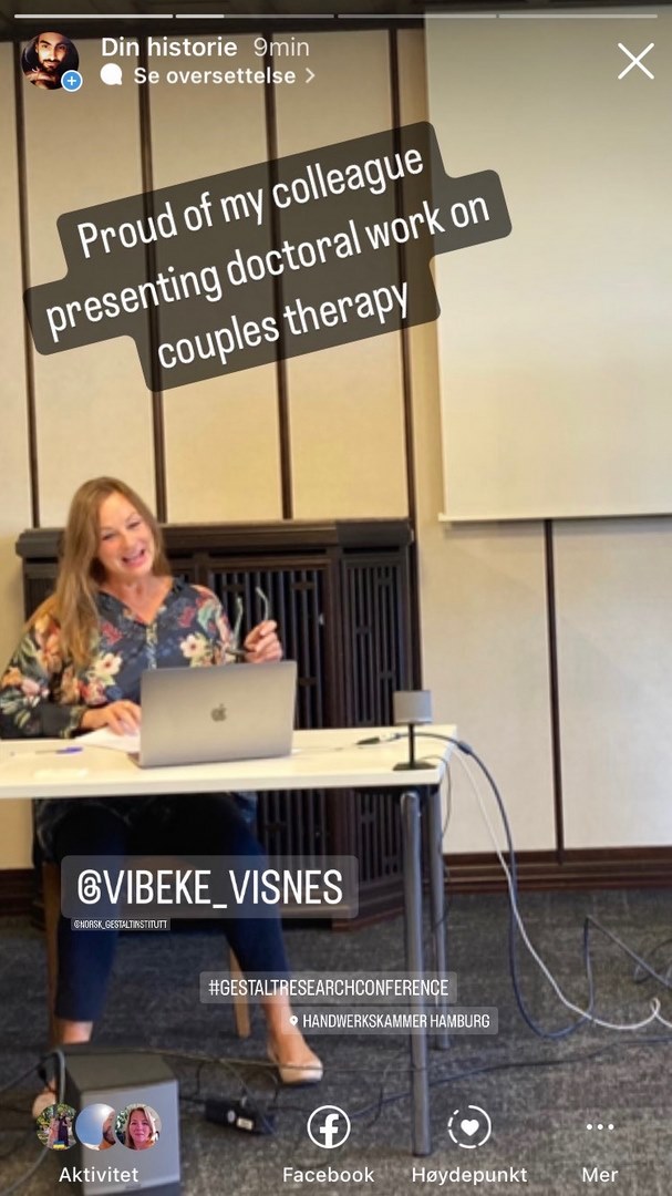 Vibeke Visnes - Dr. Psych, Gestalt Therapist & Supervisor